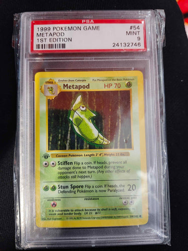 METAPOD 1ST EDITION SHADOWLESS PSA 9