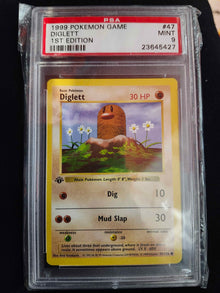 DIGLETT 1ST EDITION SHADOWLESS PSA 9