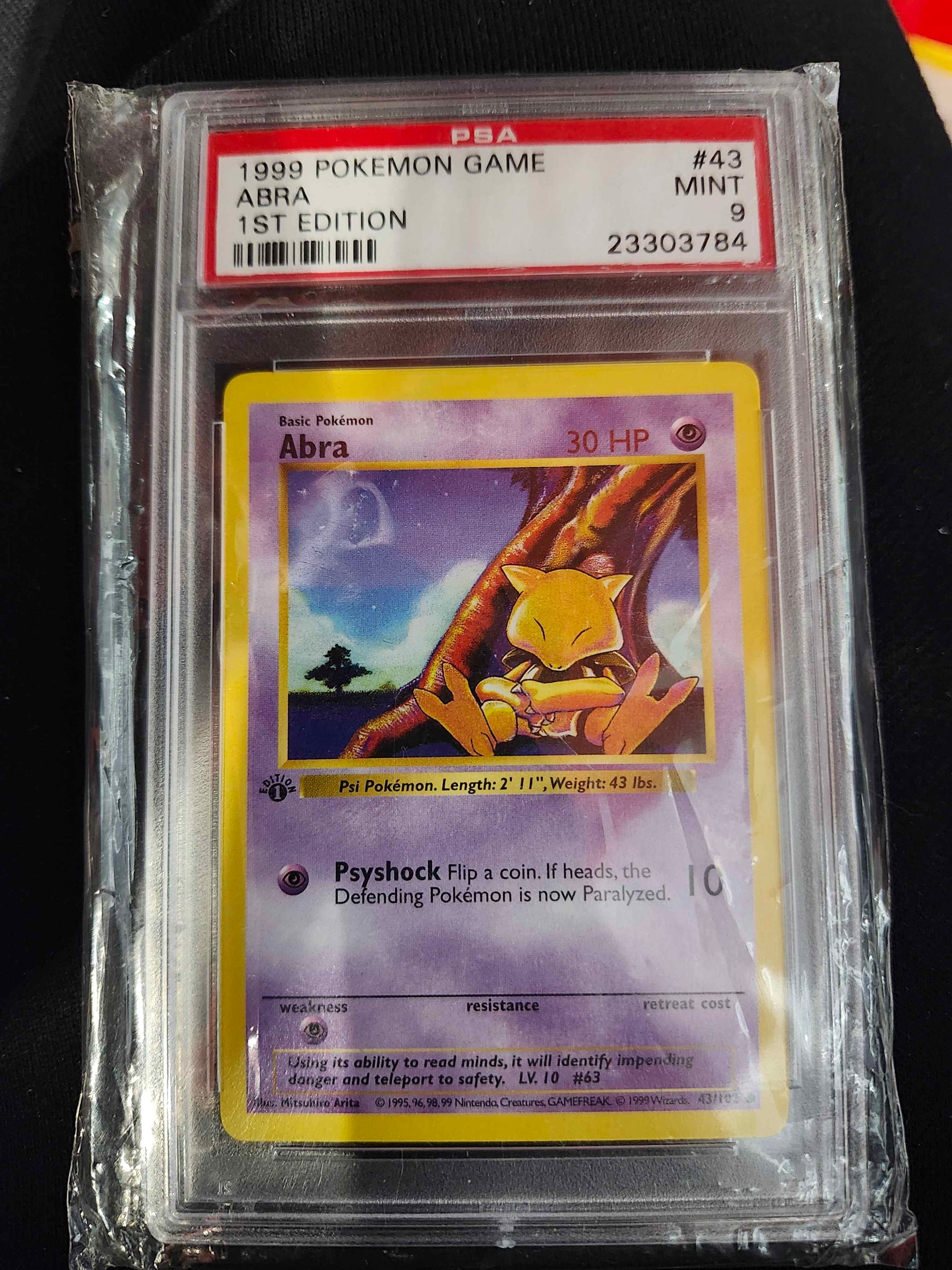 ABRA 1ST EDITION SHADOWLESS PSA 9 Derpy Cards ABRA 1ST EDITION SHADOWLESS PSA 9 Derpy Cards