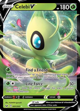 Celebi V 1/202 - Sword & Shield Holofoil