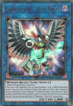 Raidraptor - Wise Strix (DUOV-EN005) - Duel Overload 1st Edition