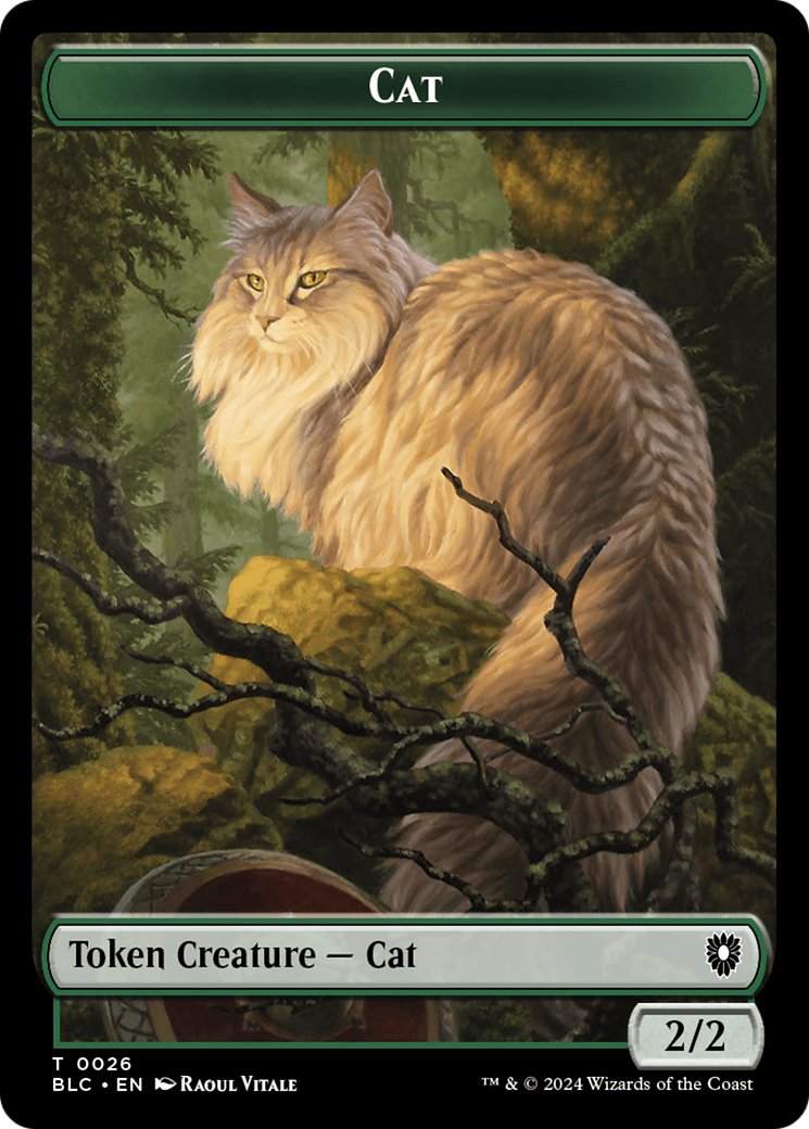 Cat (TBLC-026) - Bloomburrow Commander Tokens