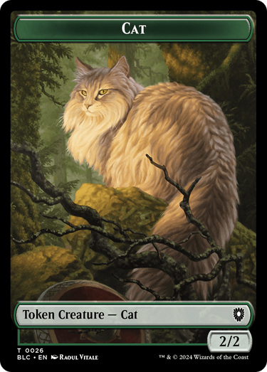 Cat (TBLC-026) - Bloomburrow Commander Tokens Foil