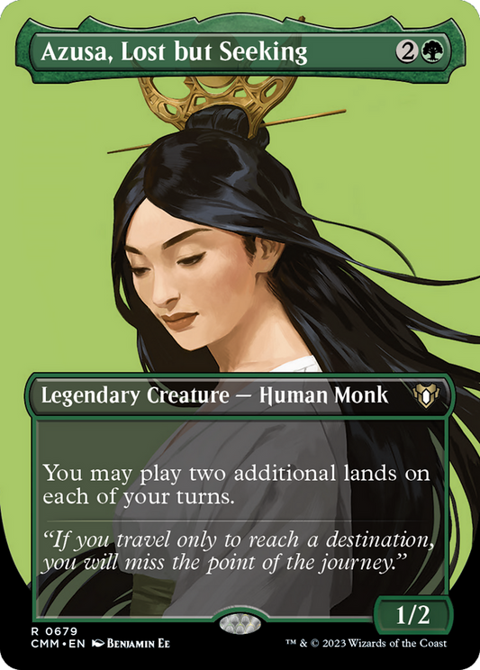 Azusa, Lost but Seeking (CMM-679) - Commander Masters (Borderless) Foil