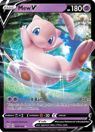 Mew V 69/189 - SWSH03 Darkness Ablaze Holofoil