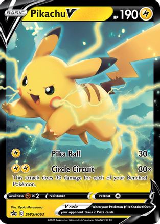Pikachu V - SWSH063 SWSH063/307 - SWSH Sword & Shield Promo Cards Holofoil