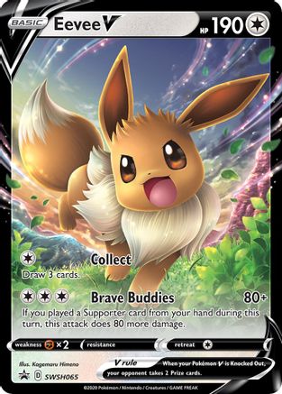 Eevee V - SWSH065 SWSH065/307 - SWSH Sword & Shield Promo Cards Holofoil