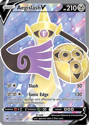 Aegislash V (Full Art) 177/185 - SWSH04 Vivid Voltage Holofoil
