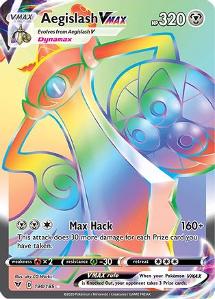 Aegislash VMAX (Secret) 190/185 - SWSH04 Vivid Voltage Holofoil