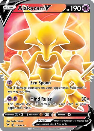 Alakazam V (Full Art) 172/185 - SWSH04 Vivid Voltage Holofoil