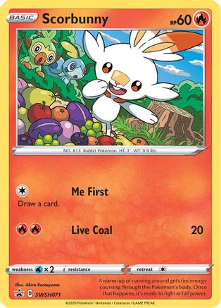 Scorbunny - SWSH071 SWSH071/307 - SWSH Sword & Shield Promo Cards Holofoil