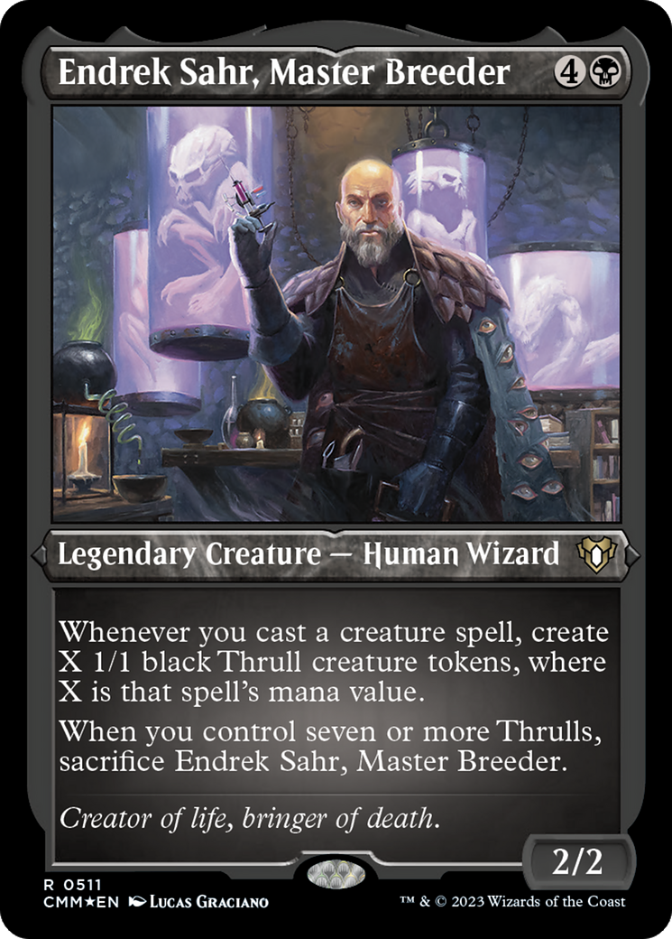 Endrek Sahr, Master Breeder (CMM-511) - Commander Masters Etched Foil