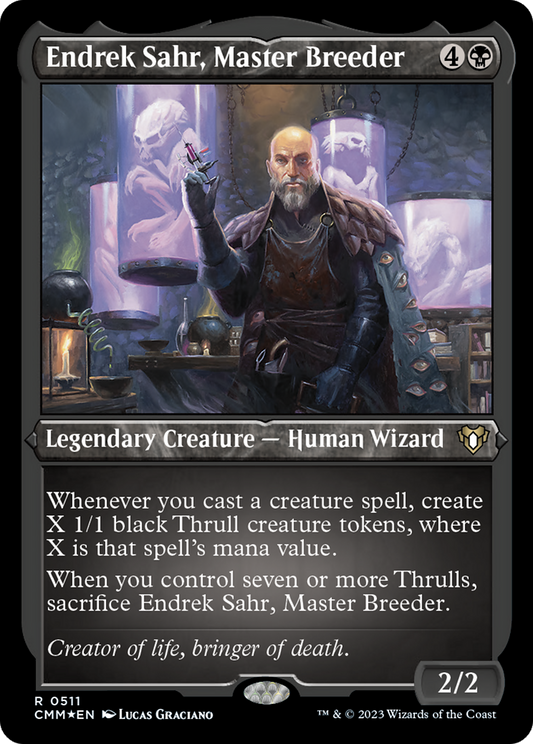 Endrek Sahr, Master Breeder (CMM-511) - Commander Masters Etched Foil