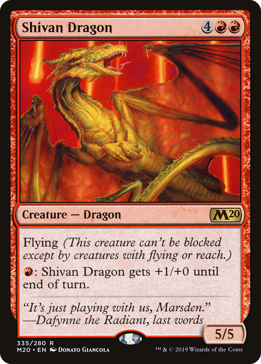 Shivan Dragon (M20-335) - Core Set 2020