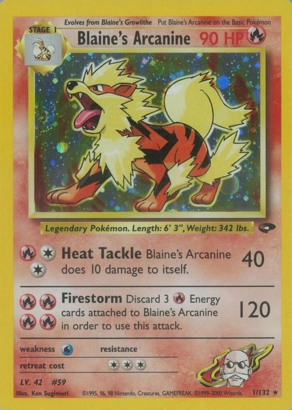 Blaine's Arcanine Holo Unlimited