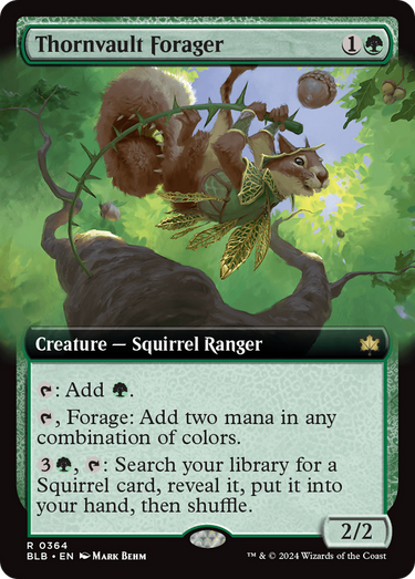 Thornvault Forager (Extended Art) (BLB-364) - Bloomburrow: (Extended Art)
