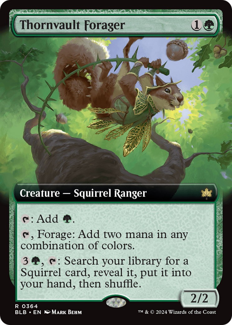 Thornvault Forager (BLB-364) - Bloomburrow: (Extended Art) Foil