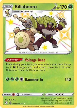 Rillaboom SV006/122 - Shining Fates Shiny Vault Holofoil
