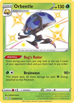Orbeetle SV009/122 - Shining Fates Shiny Vault Holofoil