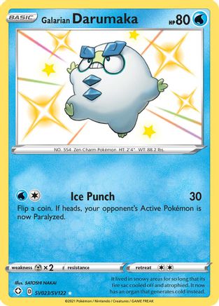 Galarian Darumaka SV023/122 - Shining Fates Shiny Vault Holofoil