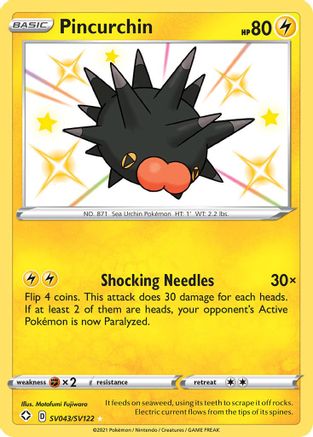 Pincurchin SV043/122 - Shining Fates Shiny Vault Holofoil