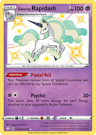 Galarian Rapidash SV048/122 - Shining Fates Shiny Vault Holofoil