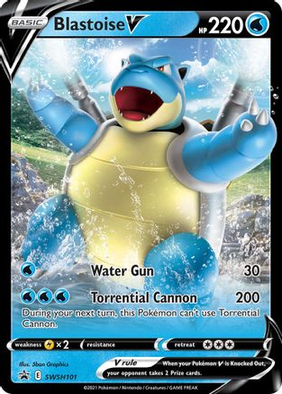 Blastoise V - SWSH101 SWSH101/307 - SWSH Sword & Shield Promo Cards Holofoil