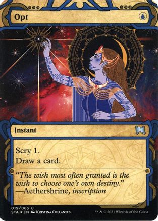 Opt (Foil Etched) (STA-019) - Strixhaven Mystical Archive (Borderless) Foil