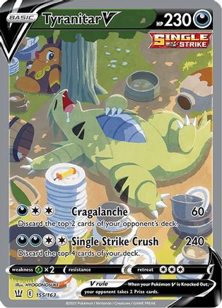 Tyranitar V (Alternate Full Art) 155/163 - SWSH05 Battle Styles Holofoil