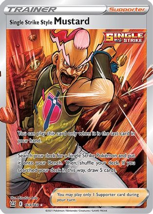 Single Strike Style Mustard (Full Art) 163/163 - SWSH05 Battle Styles Holofoil