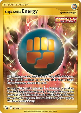 Single Strike Energy (Secret) 183/163 - SWSH05 Battle Styles Holofoil