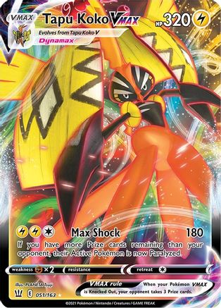 Tapu Koko VMAX 51/163 - SWSH05 Battle Styles Holofoil