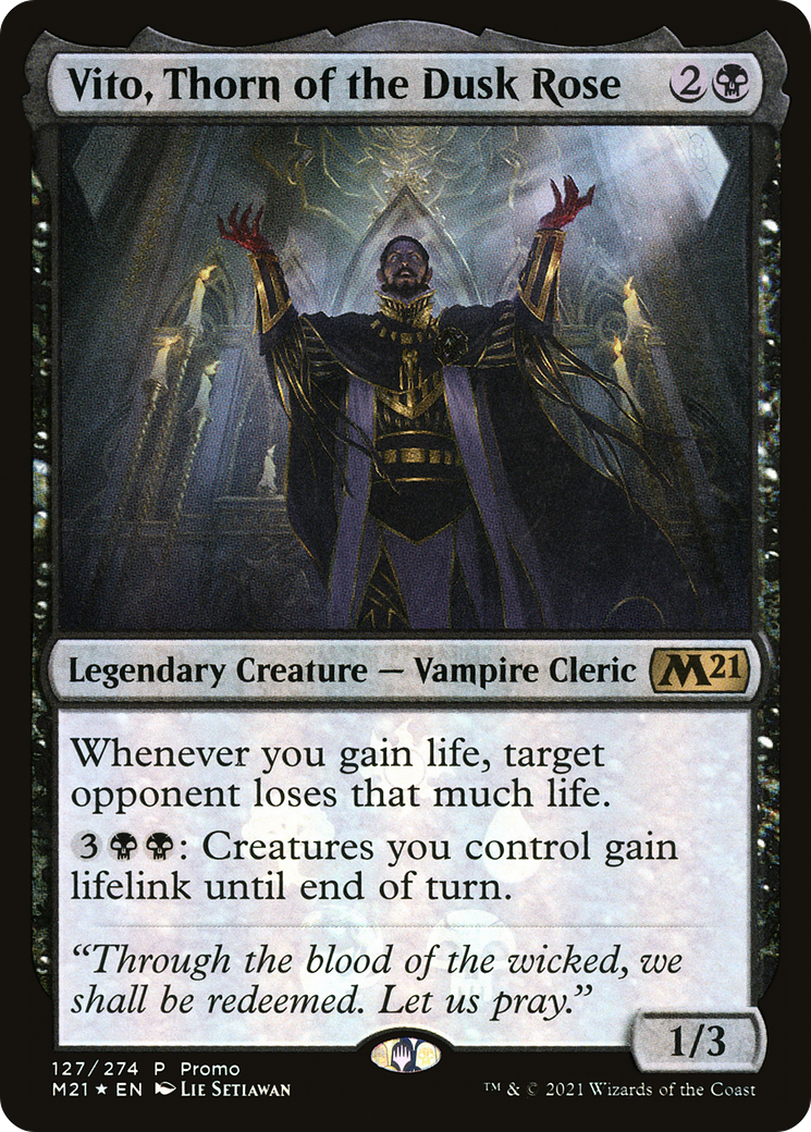 Vito, Thorn of the Dusk Rose (MEDIA-127) - Core Set 2021 Promos Foil