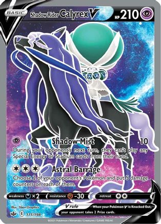 Shadow Rider Calyrex V (Full Art) 171/198 - Chilling Reign Holofoil