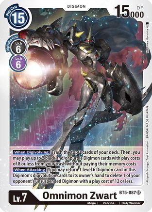 Omnimon Zwart (BT5-087) - Battle of Omni Foil