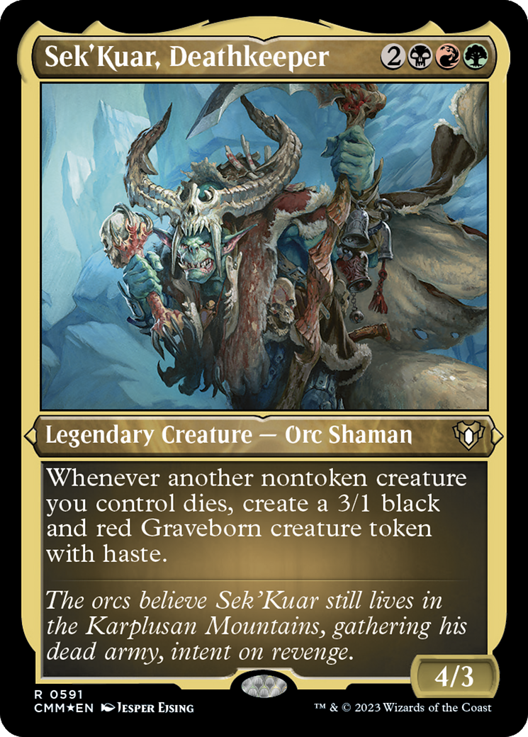 Sek'Kuar, Deathkeeper (CMM-591) - Commander Masters Etched Foil