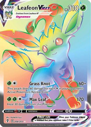 Leafeon VMAX Rainbow Rare