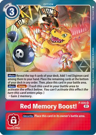 Red Memory Boost! (P-035) - Digimon Promotion Cards Foil