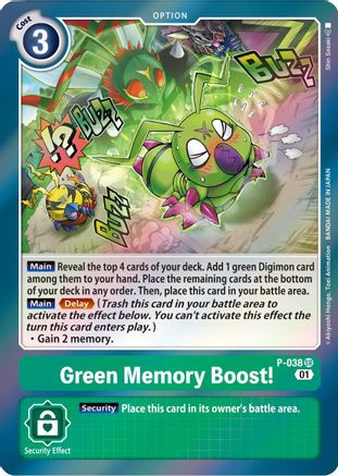 Green Memory Boost! (P-038) - Digimon Promotion Cards Foil