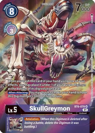 SkullGreymon (Alternate Art) (BT6-078) - Double Diamond Foil