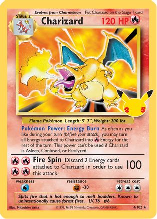 Charizard 4/25 - Celebrations Classic Collection Holofoil