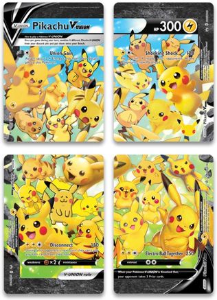 Pikachu V-Union [Set of 4] - SWSH Sword & Shield Promo Cards Holofoil