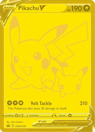 Pikachu V Gold Rare Celebrations Promo