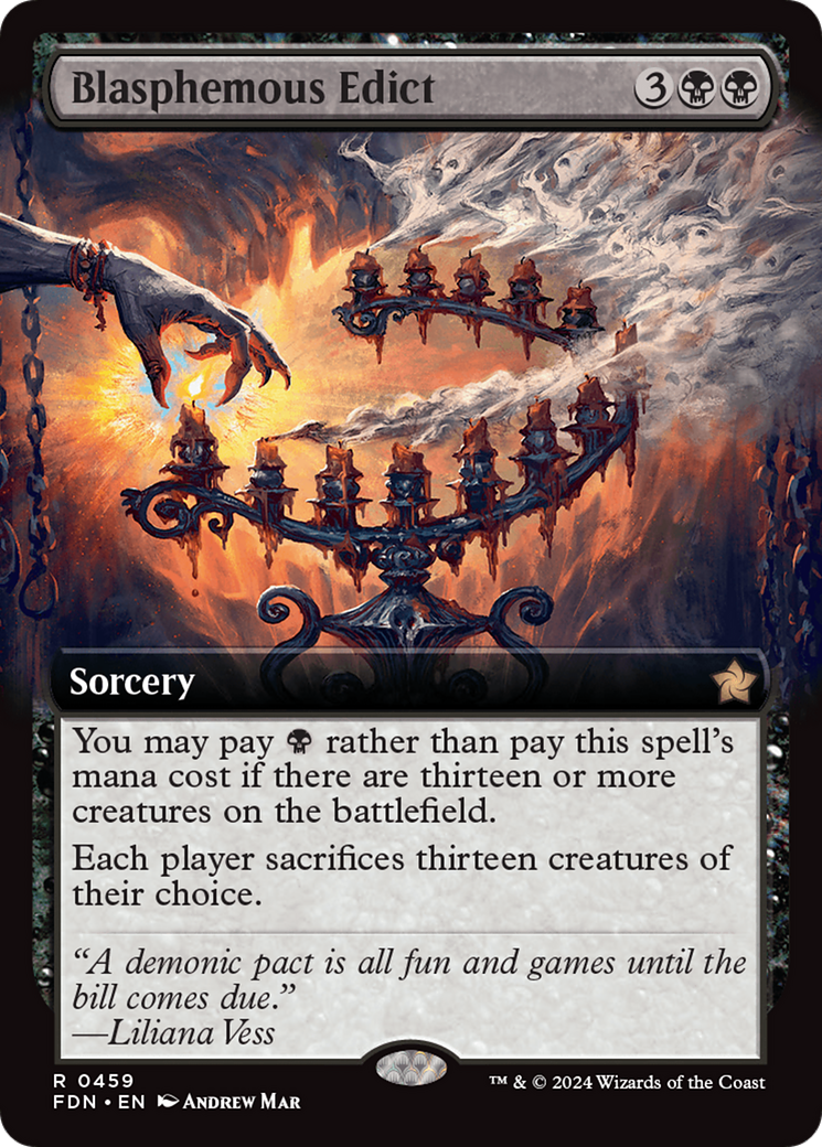 Blasphemous Edict (FDN-459) - Foundations: (Extended Art) Foil