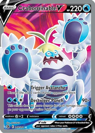 Crabominable V (Full Art) 248/264 - SWSH08 Fusion Strike Holofoil
