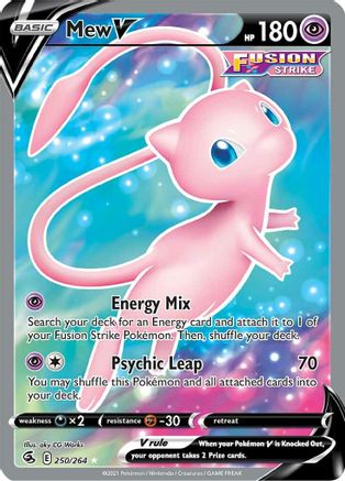 Mew V (Full Art) 250/264 - SWSH08 Fusion Strike Holofoil