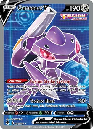 Genesect V (Full Art) 254/264 - SWSH08 Fusion Strike Holofoil