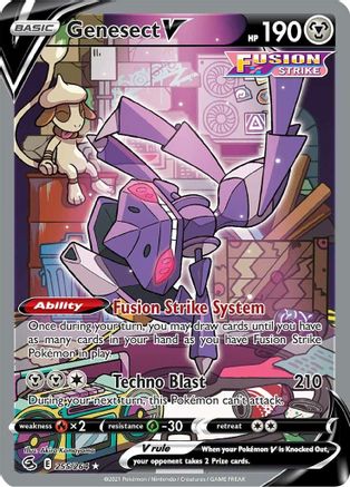 Genesect V (Alternate Full Art) 255/264 - SWSH08 Fusion Strike Holofoil