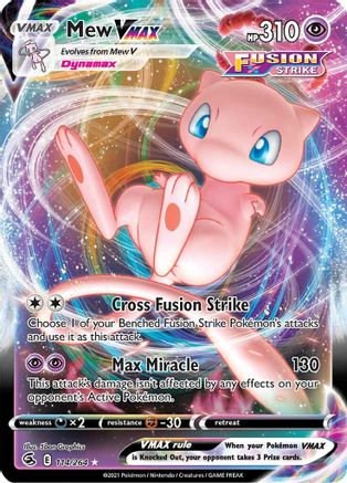 Mew VMAX 114/264 - SWSH08 Fusion Strike Holofoil