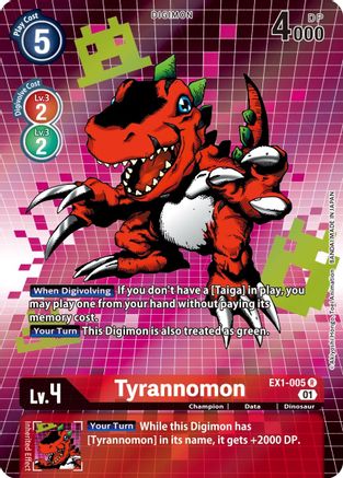 Tyrannomon (Alternate Art) (EX1-005) - Classic Collection Foil